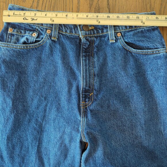 Levi's 521 Vintage‎ Tapered Fit Tapered Leg Women's Blue Denim Jeans Size 14 - Picture 8 of 15